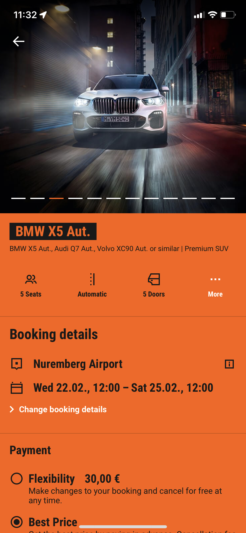 Booking configuration