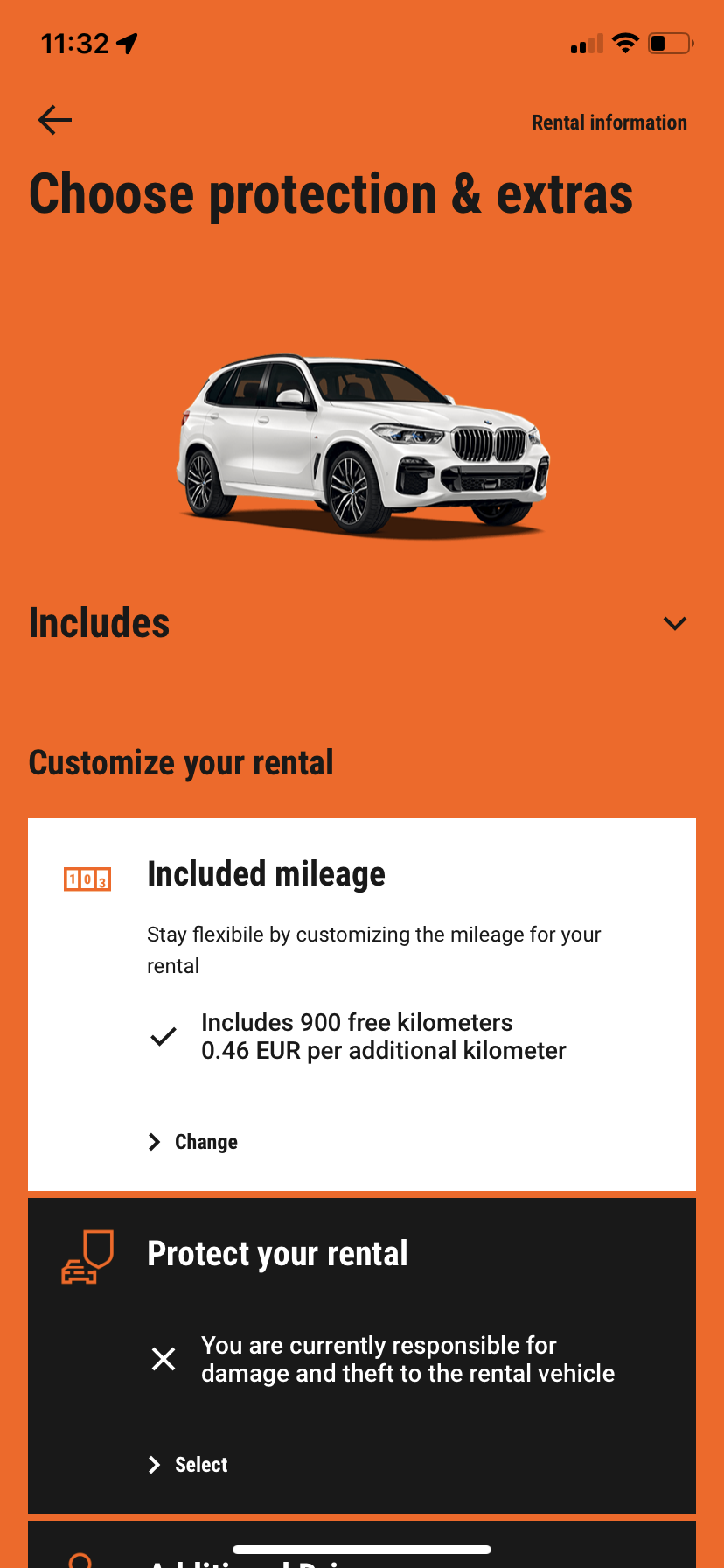 Rental extras