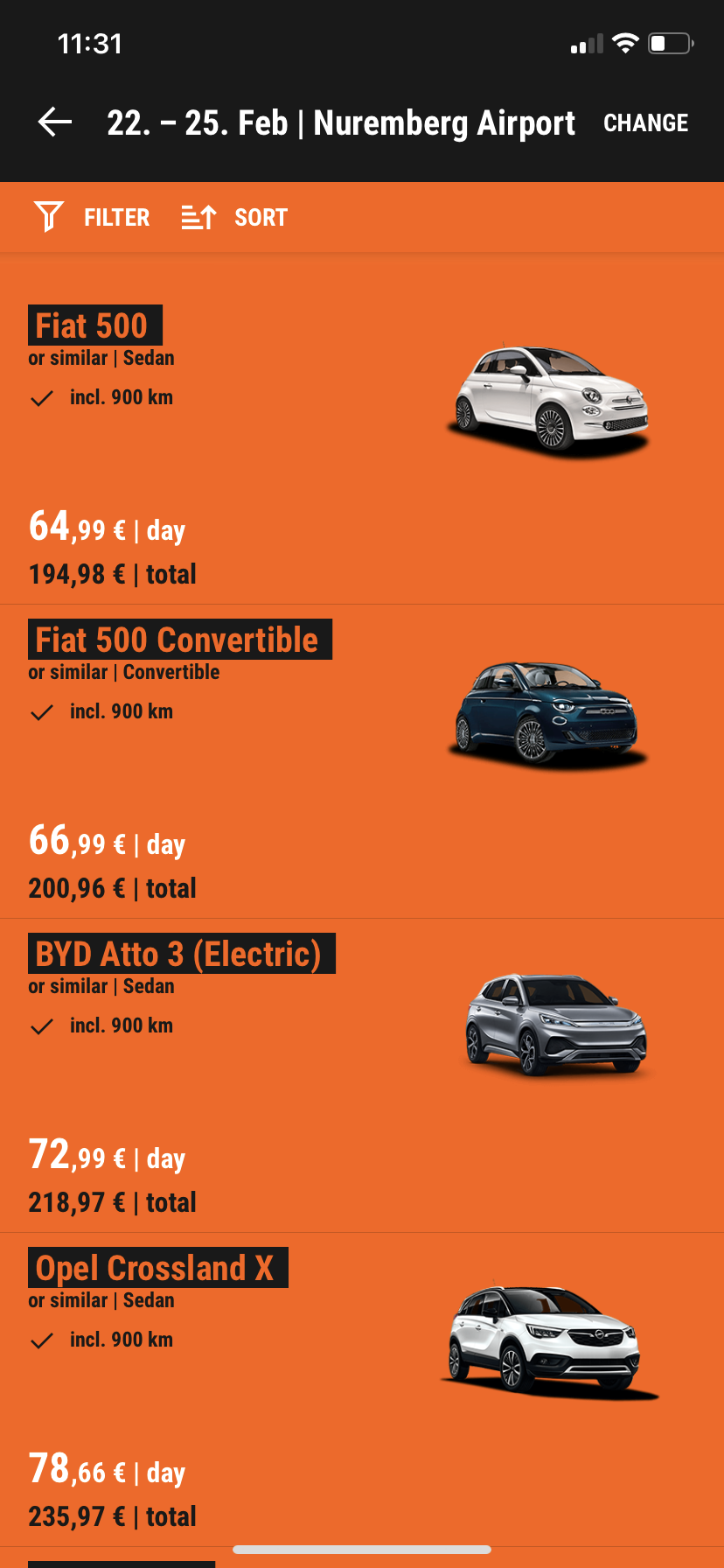 SIXT rental offers