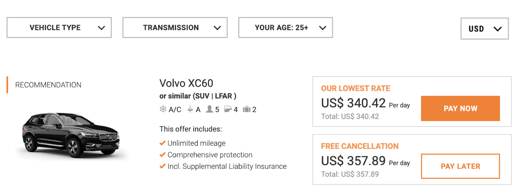 Visible currency switch treatment