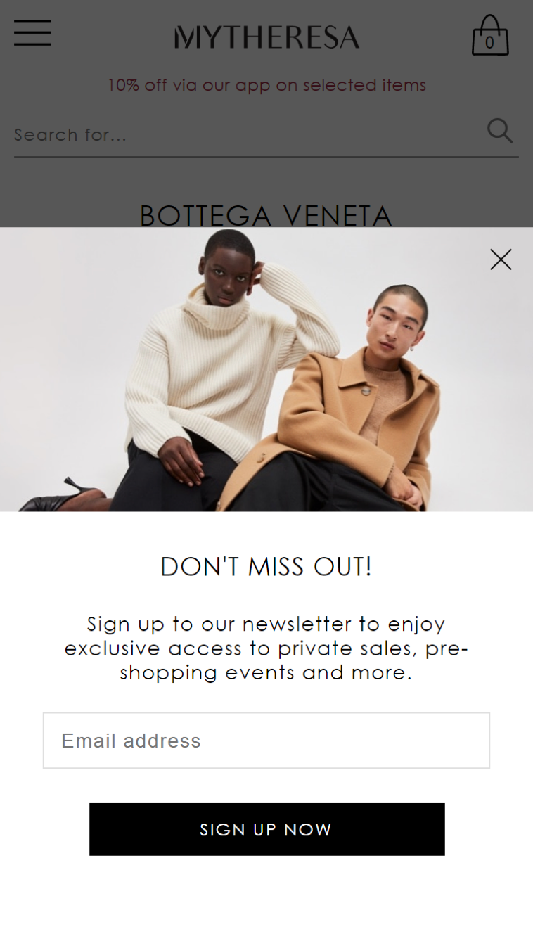 Direct signup variant