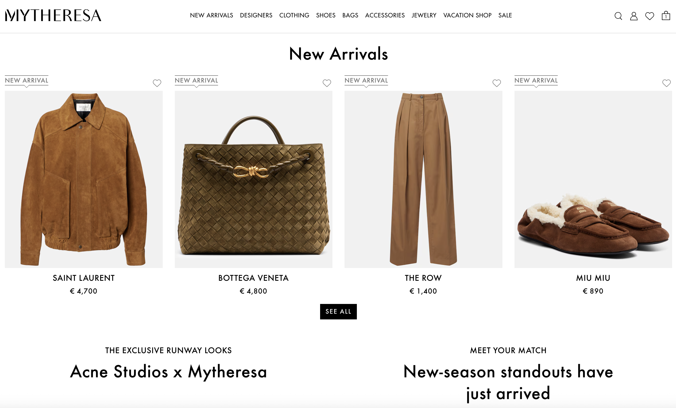 Mytheresa website shown on desktop and mobile