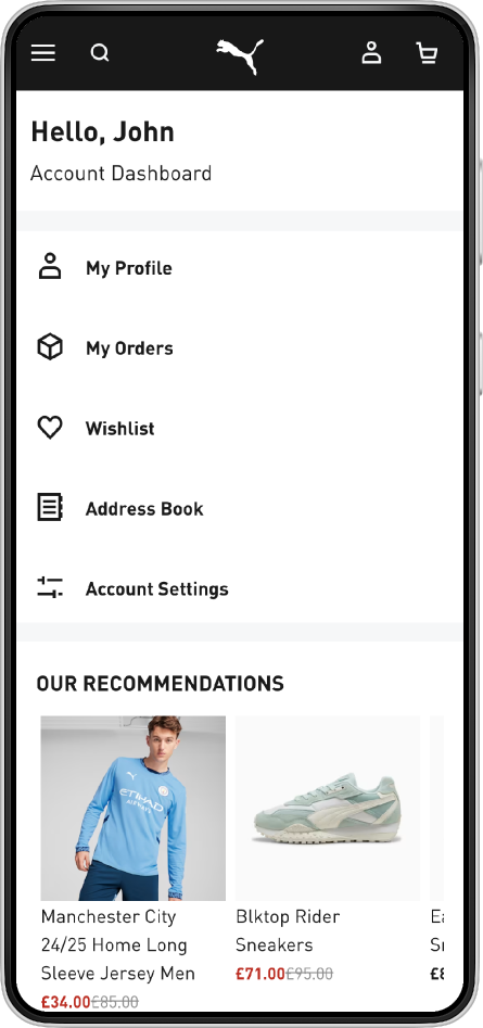 Personalized account recommendations