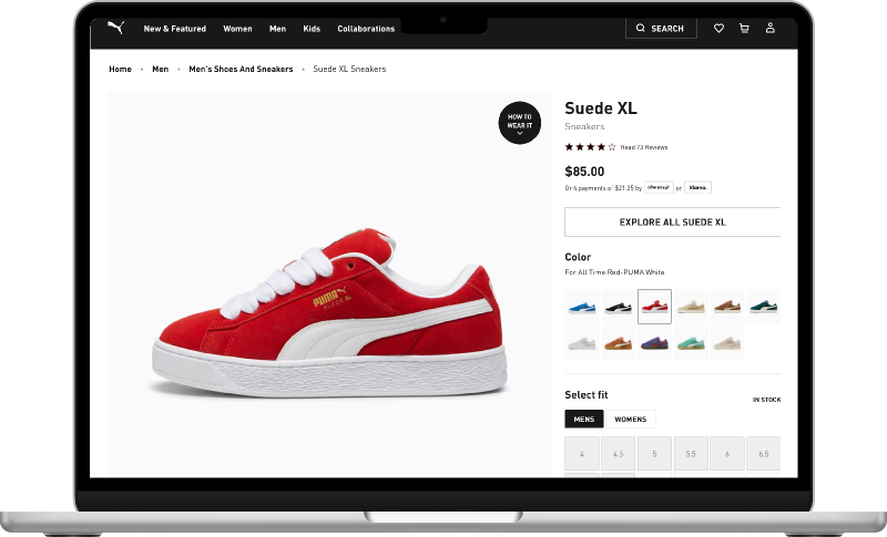 Product gallery control