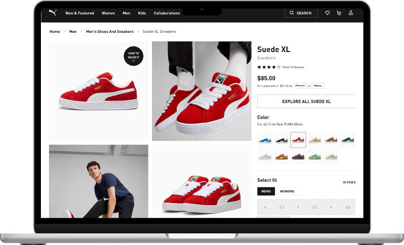 Expanded product gallery variant