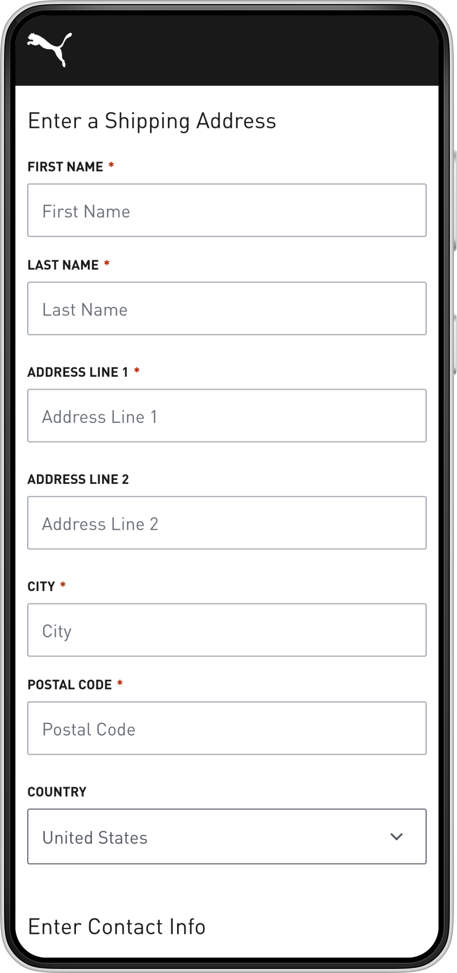 Progressive checkout form